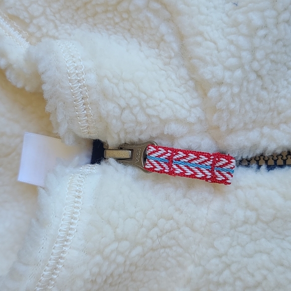 Carter's lined off white/navy fleece jacket, size 8 - Picture 4 of 11